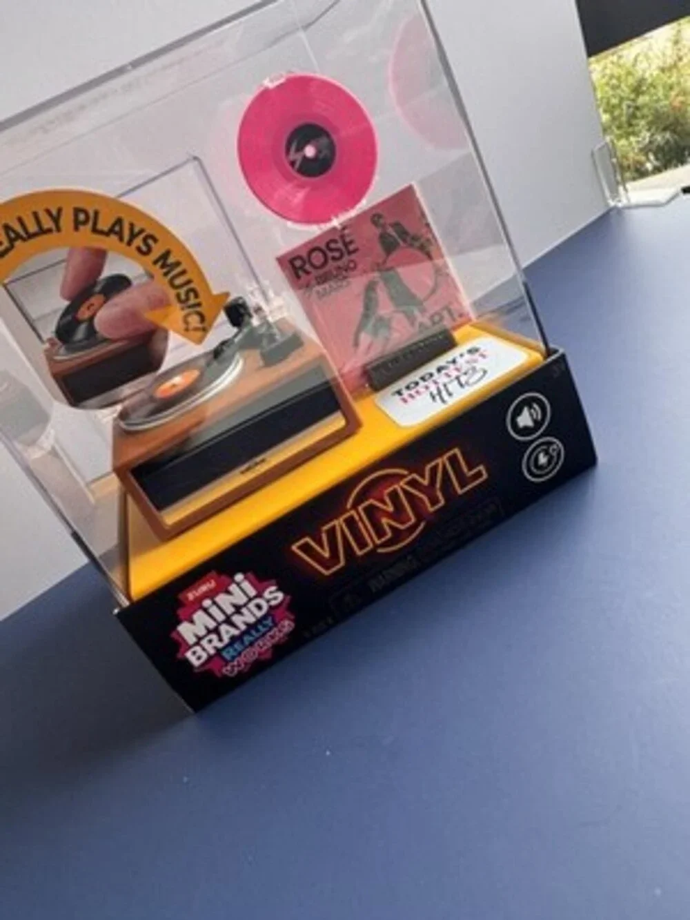 Mini Brands Really Works MINI RECORD PLAYER + CAPSULE Vinyl Playset Series 1 NEW
